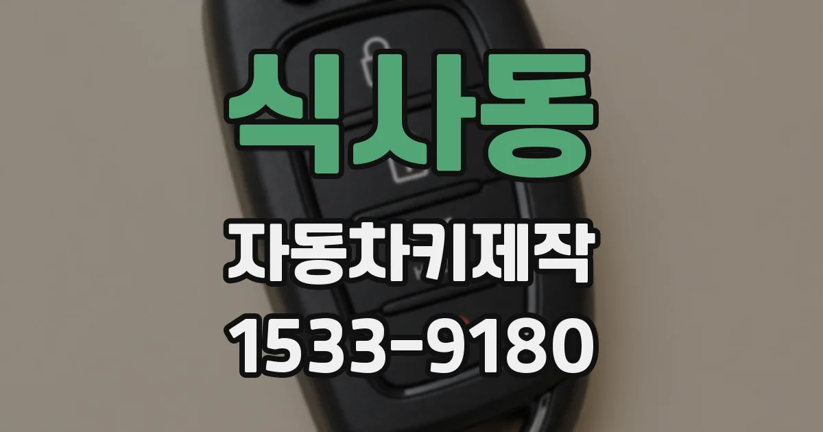 식사동 자동차키제작
