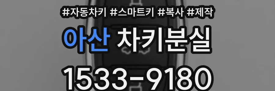 아산 차키분실