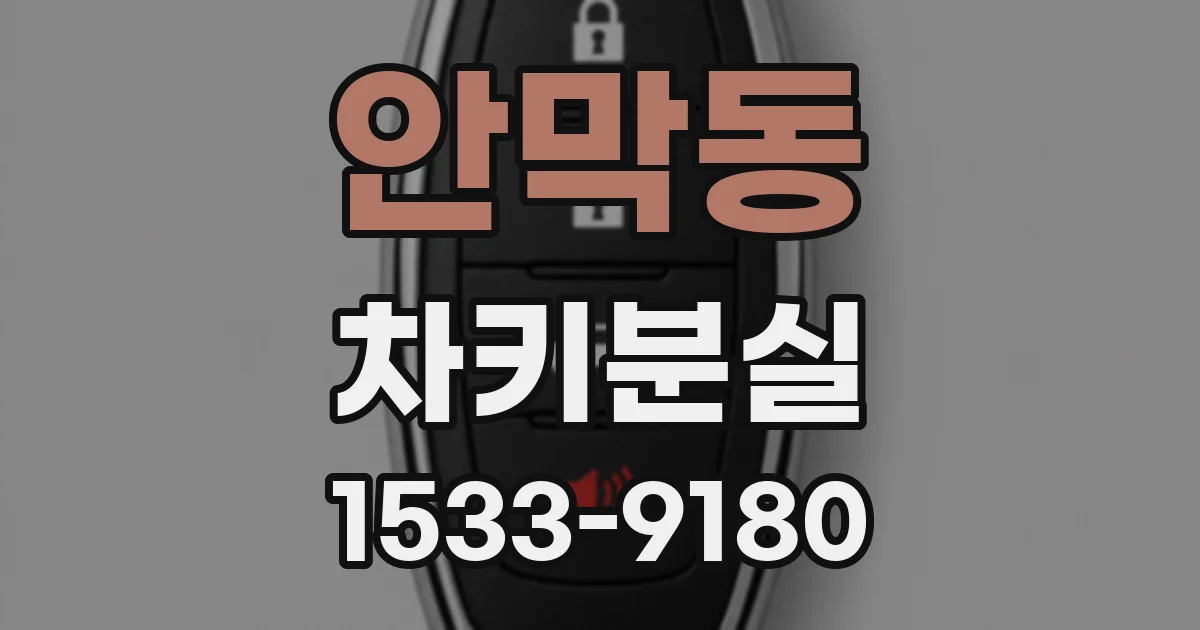 안막동 차키분실