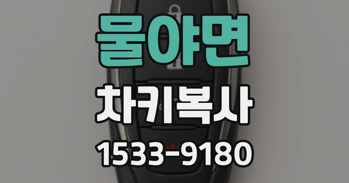 물야면 차키복사