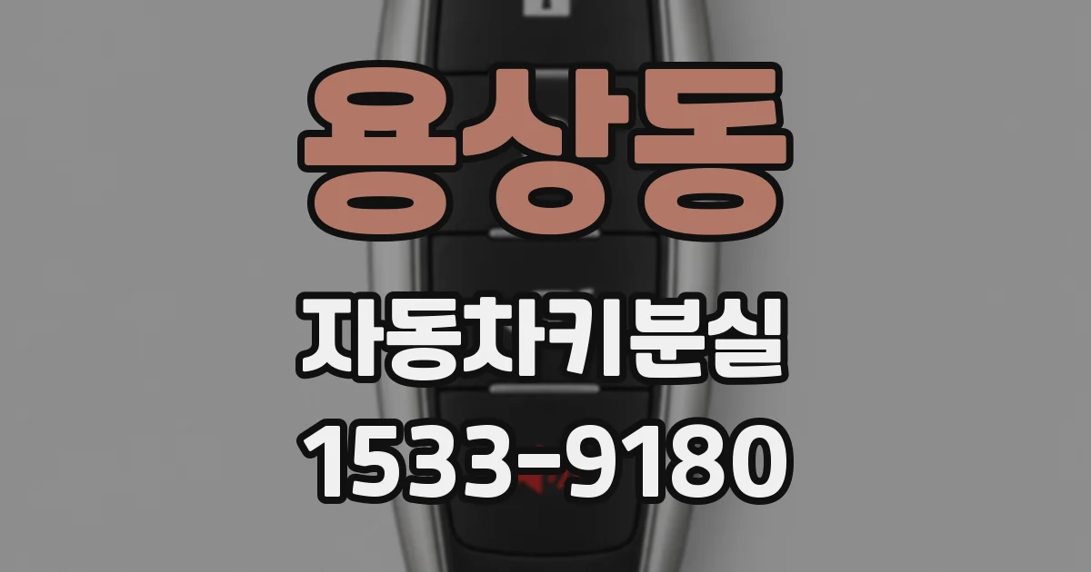 용상동 자동차키분실