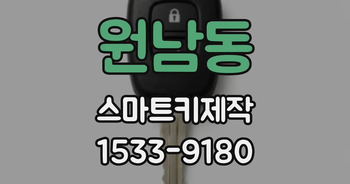 원남동 스마트키제작