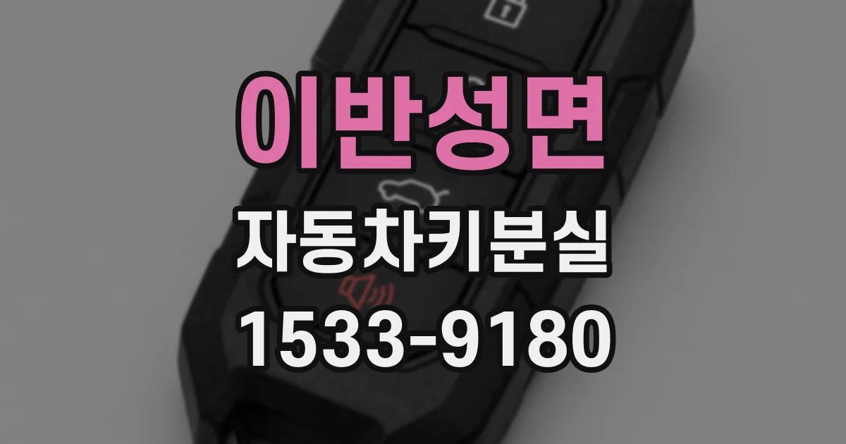 이반성면 자동차키분실