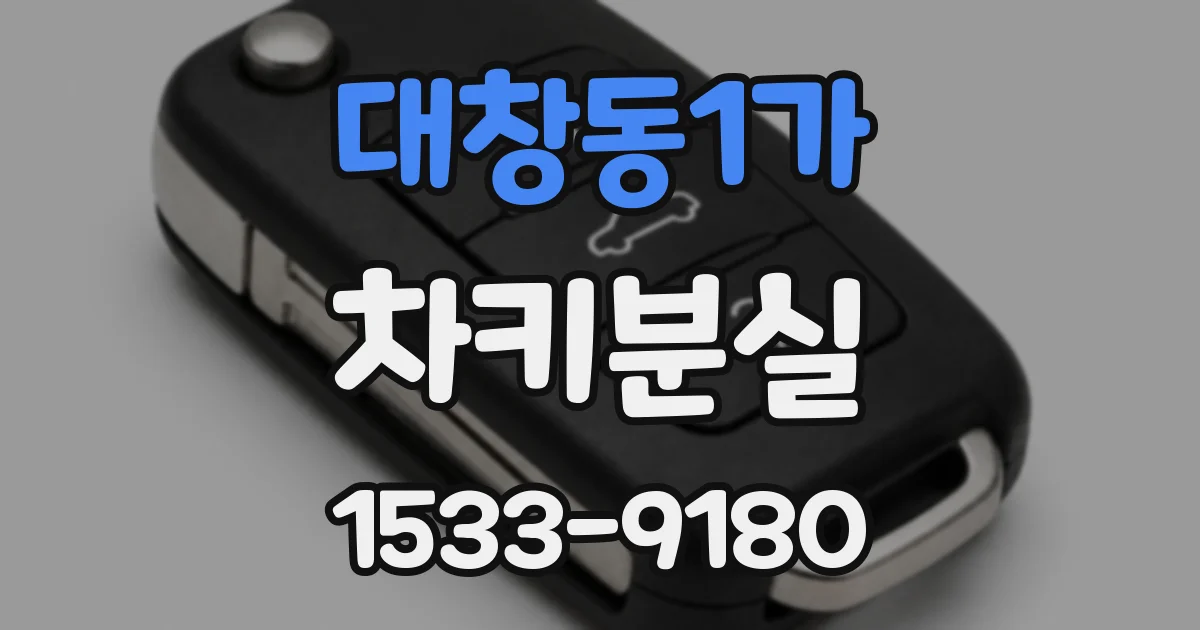 대창동1가 차키분실