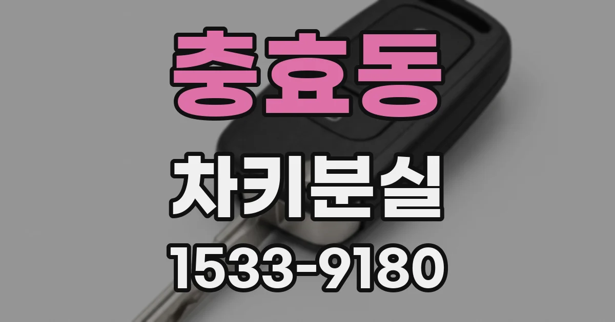 충효동 차키분실