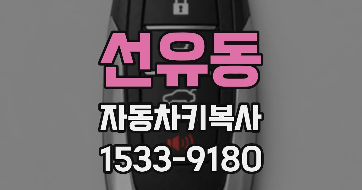 선유동 자동차키복사