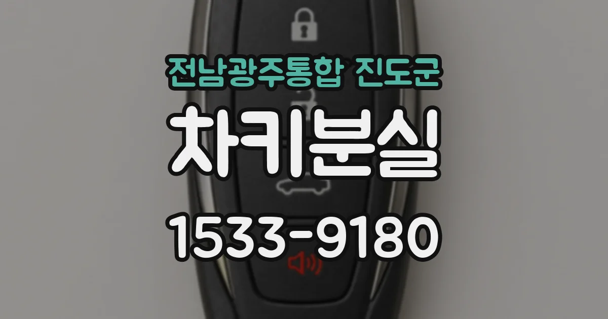 전남광주통합 진도군 차키분실