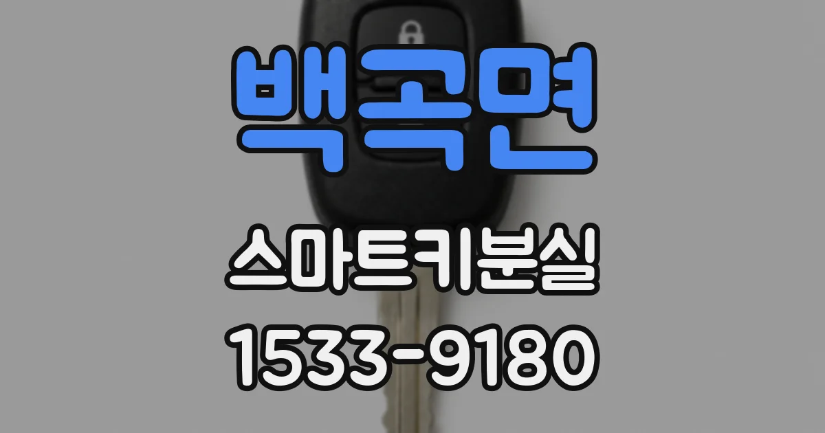 백곡면 스마트키분실