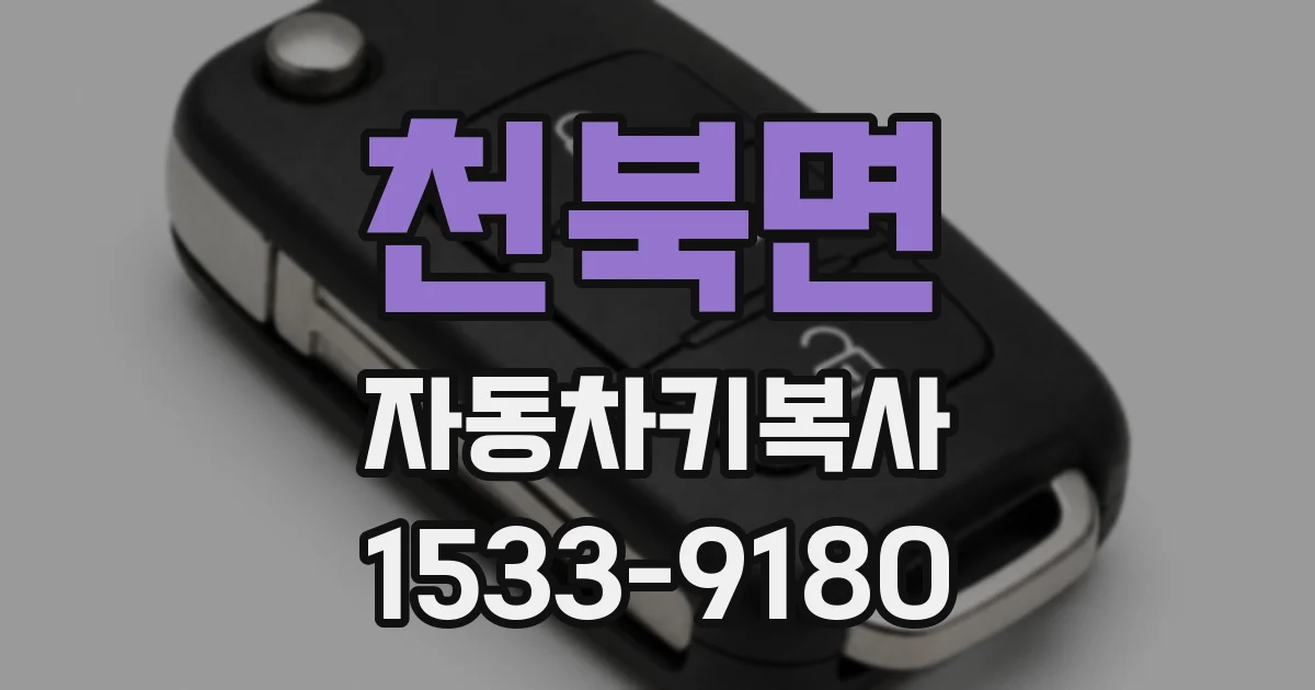 천북면 자동차키복사