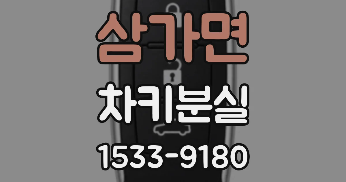 삼가면 차키분실