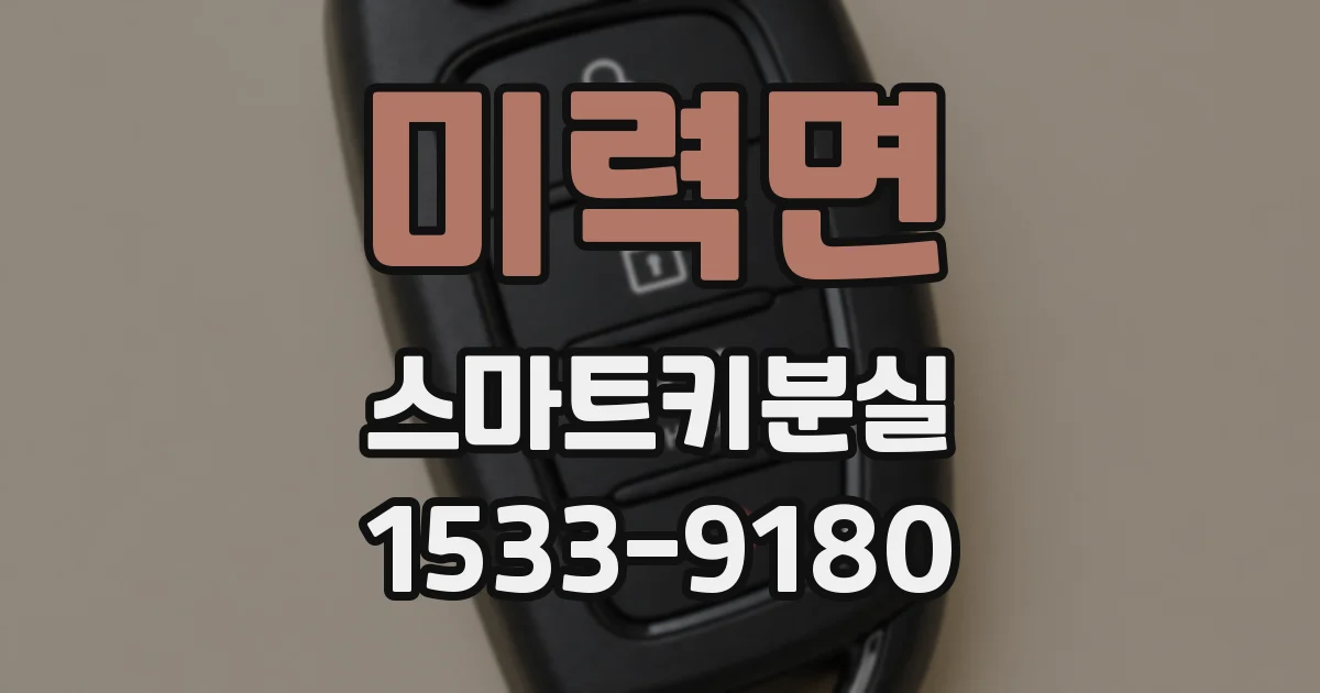 미력면 스마트키분실