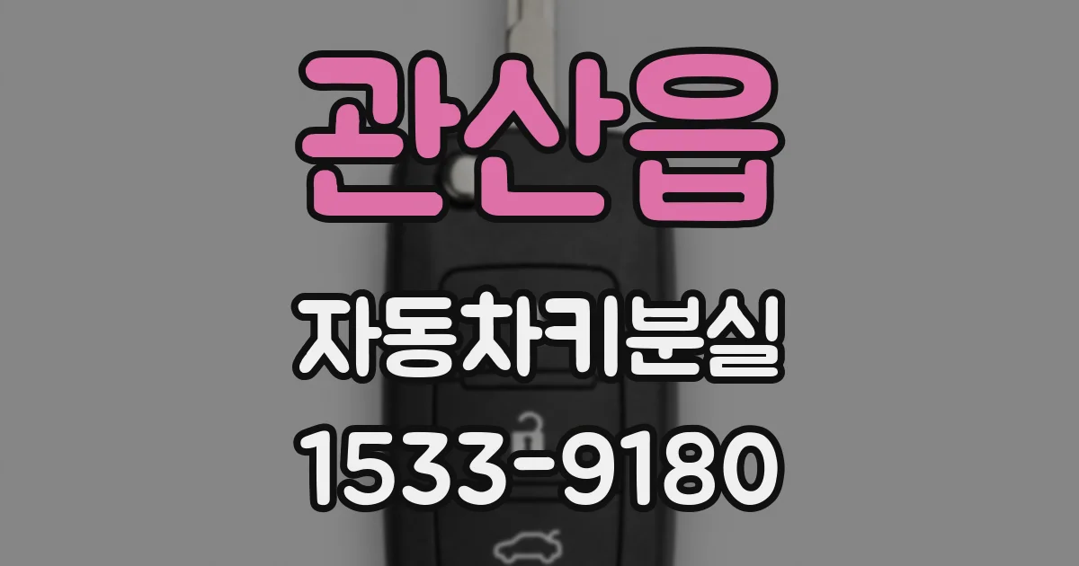 관산읍 자동차키분실