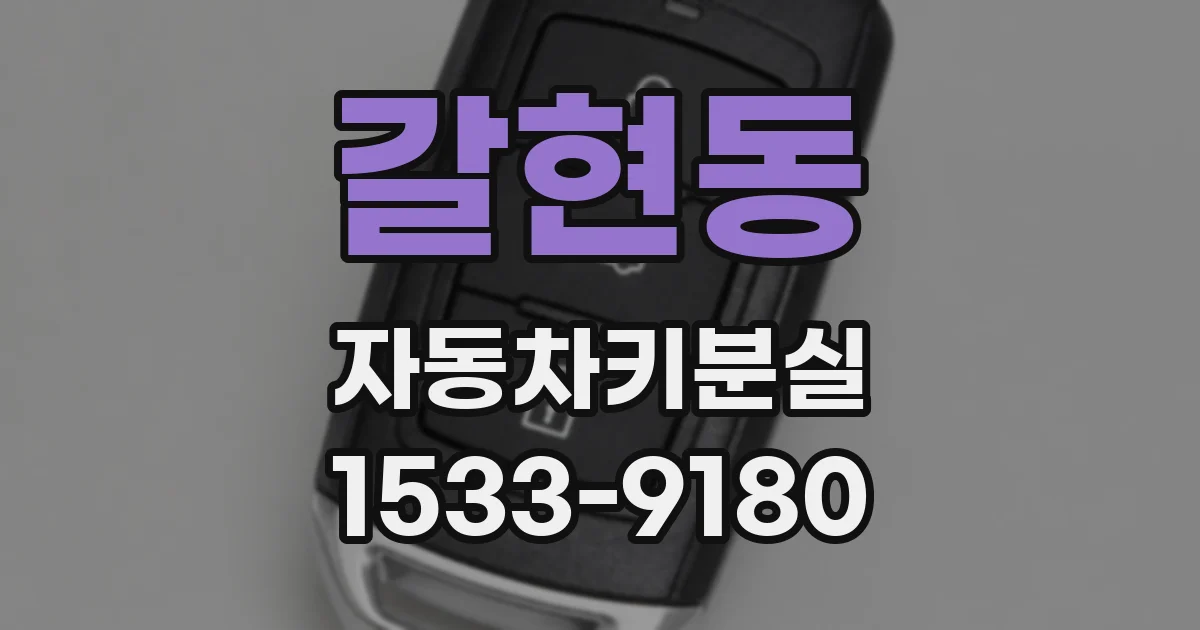 갈현동 자동차키분실