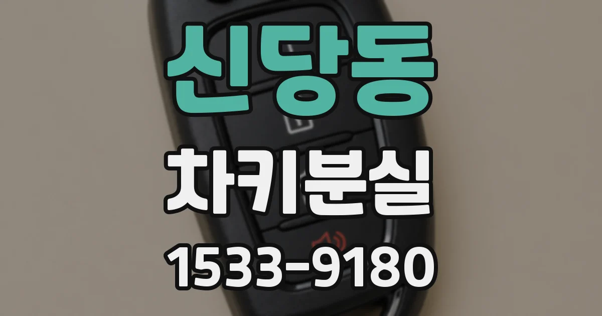 신당동 차키분실