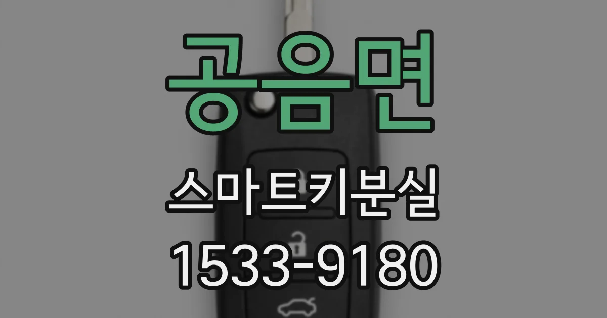 공음면 스마트키분실
