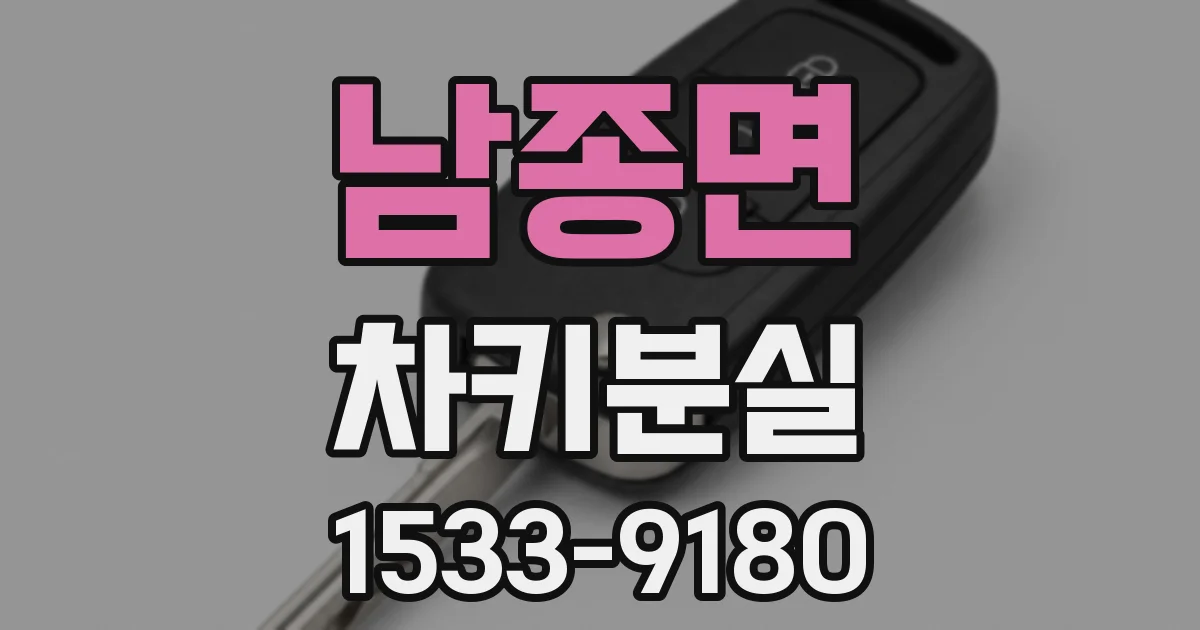 남종면 차키분실