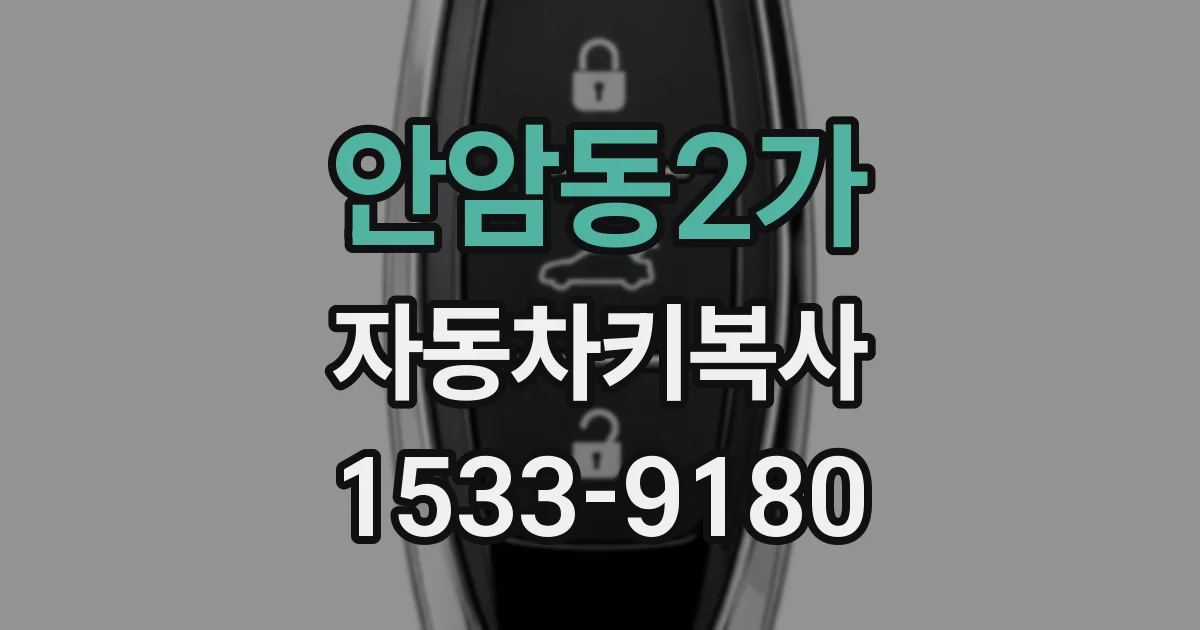 안암동2가 자동차키복사
