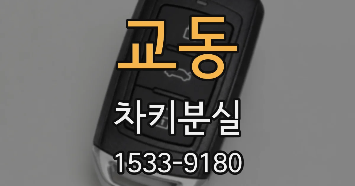 교동 차키분실