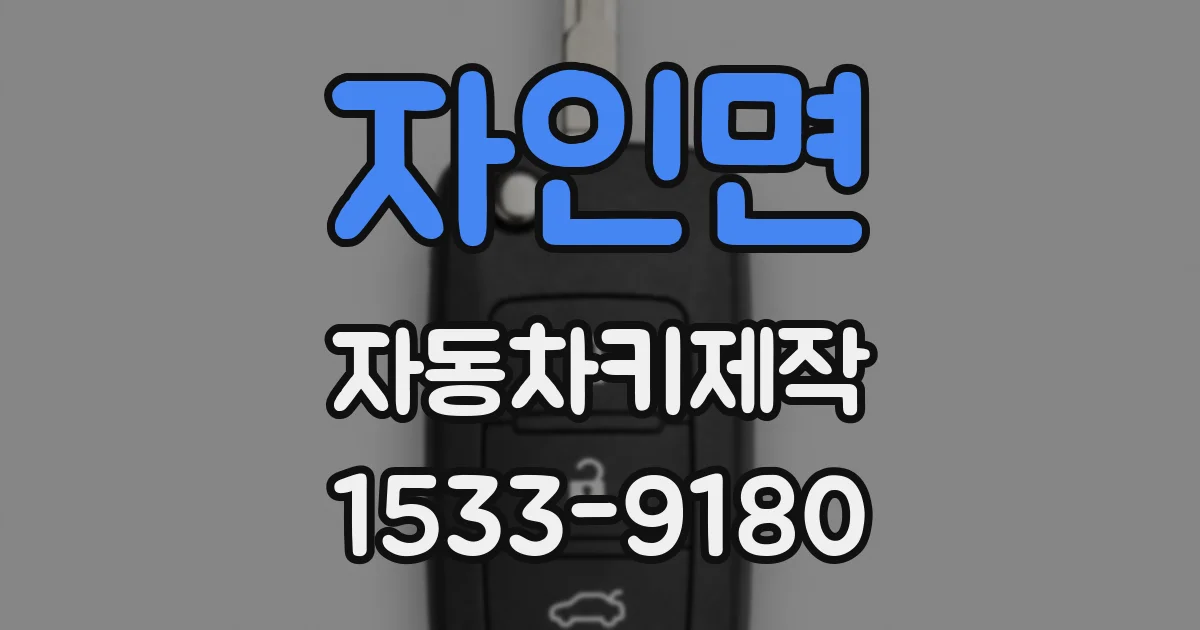 자인면 자동차키제작