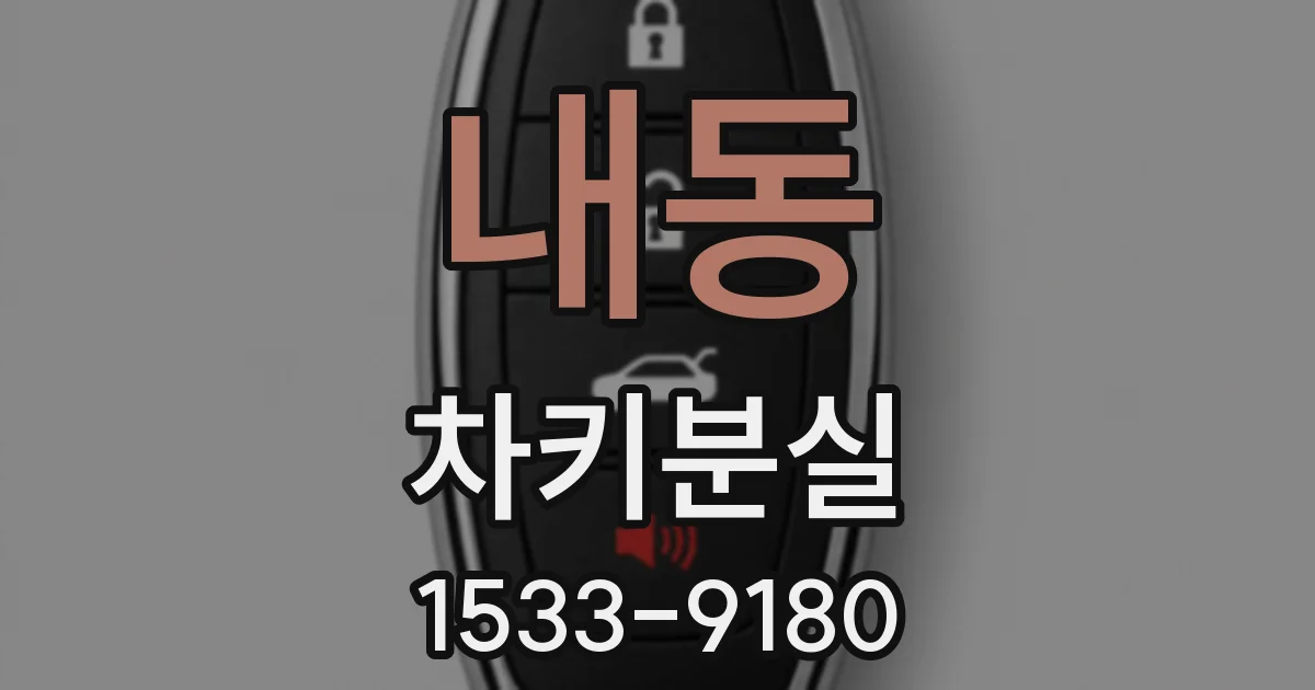 내동 차키분실