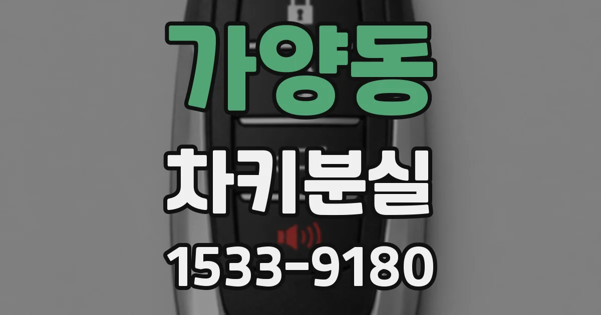 가양동 차키분실