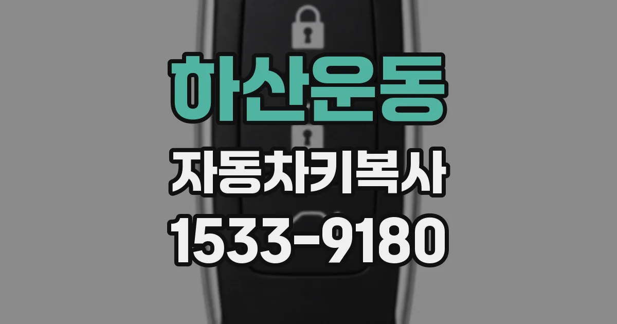 하산운동 자동차키복사