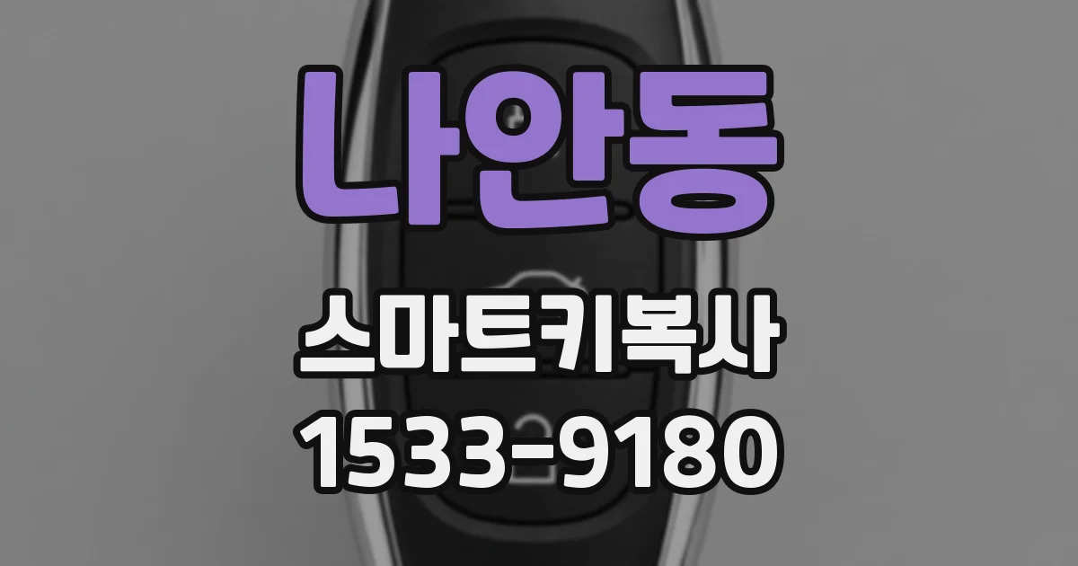 나안동 스마트키복사