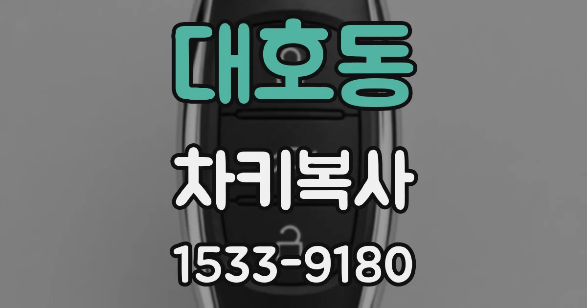 대호동 차키복사