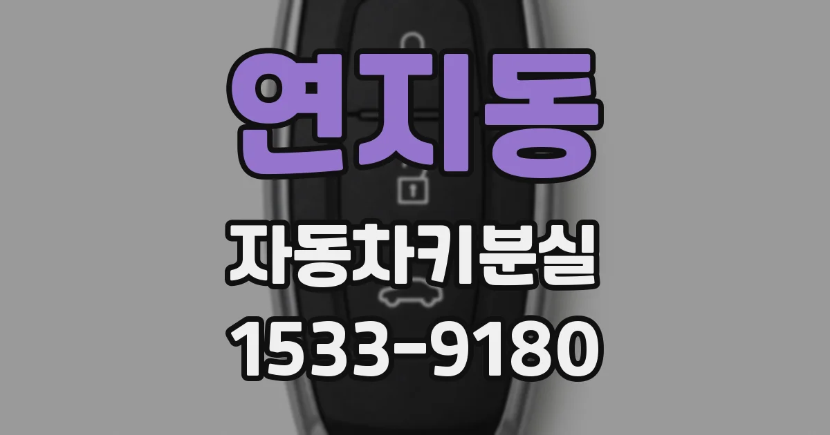 연지동 자동차키분실