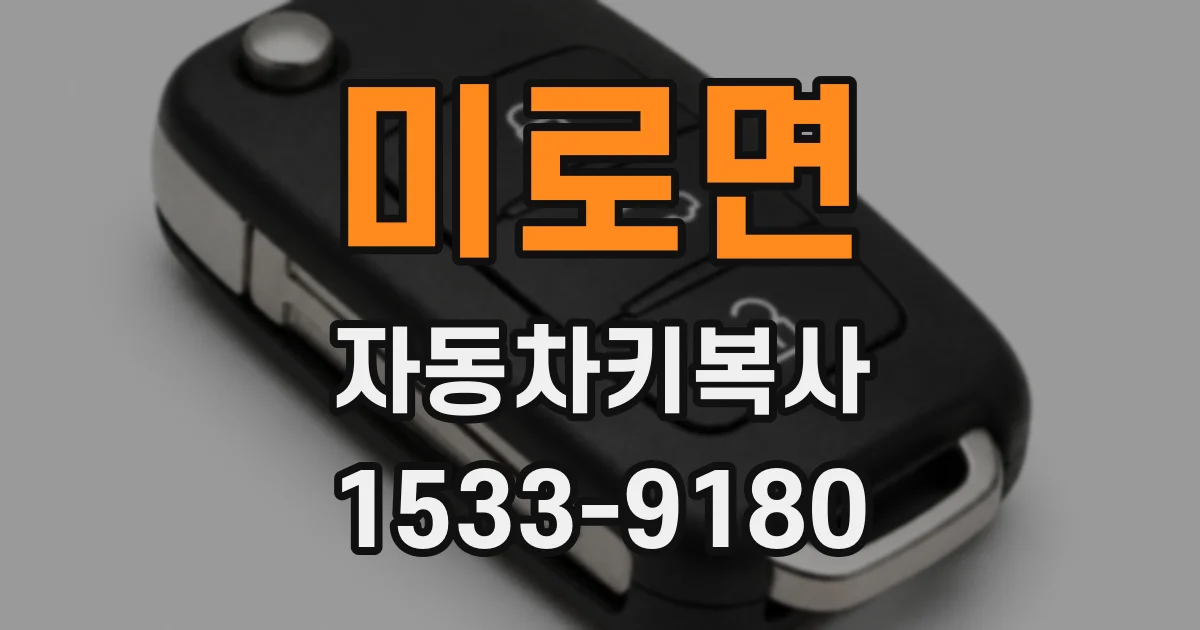 미로면 자동차키복사