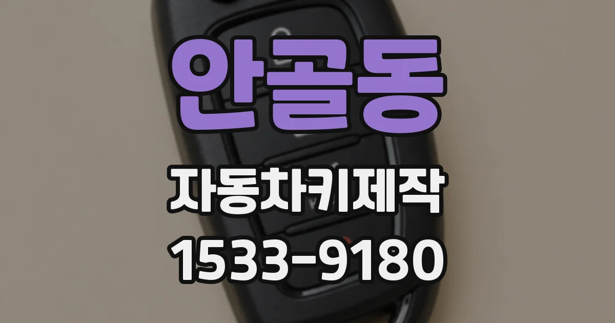 안골동 자동차키제작