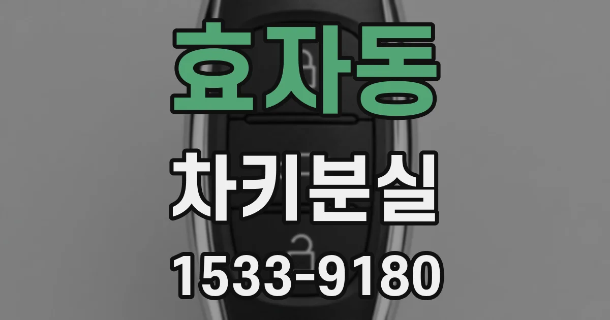 효자동 차키분실