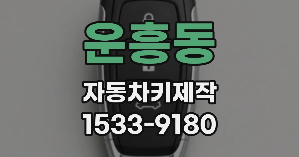 운흥동 자동차키제작