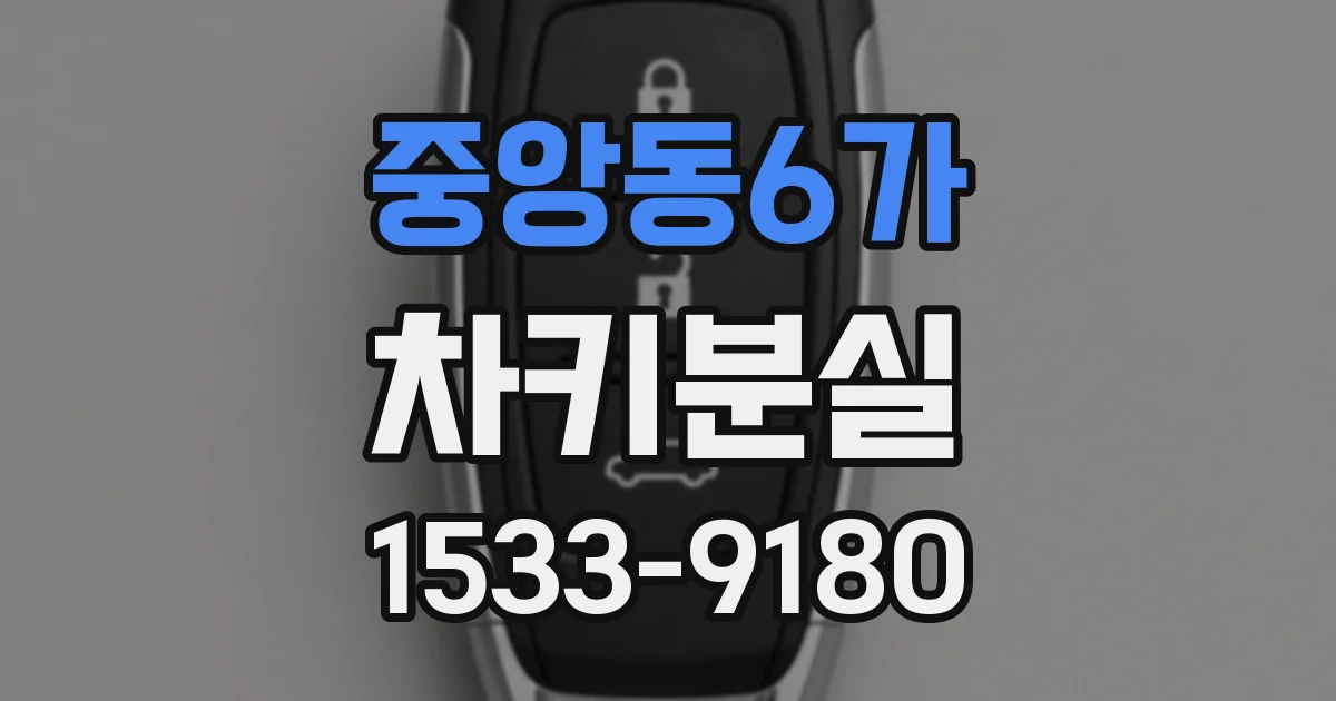 중앙동6가 차키분실