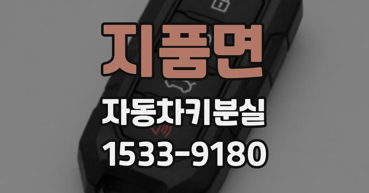 지품면 자동차키분실