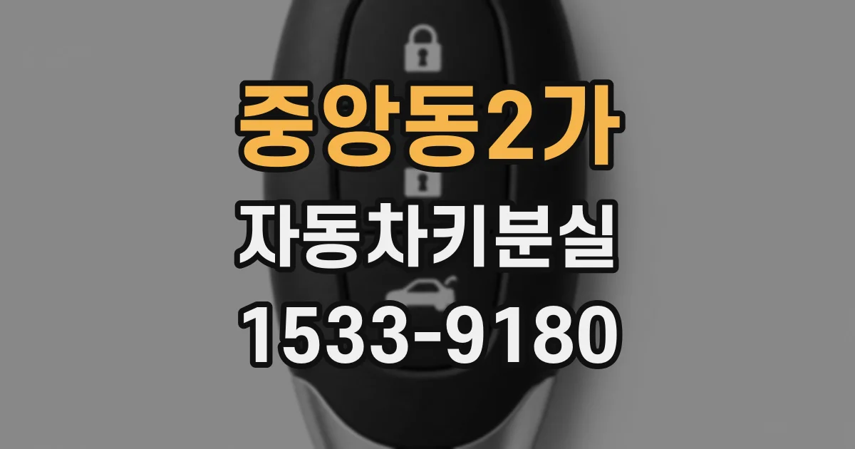 중앙동2가 자동차키분실