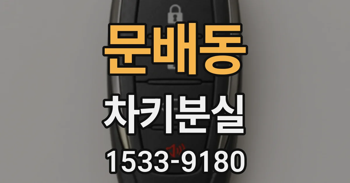 문배동 차키분실