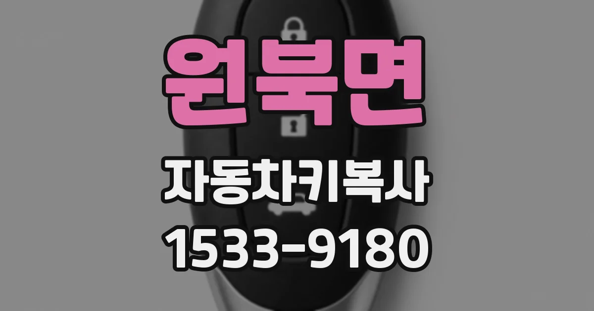 원북면 자동차키복사