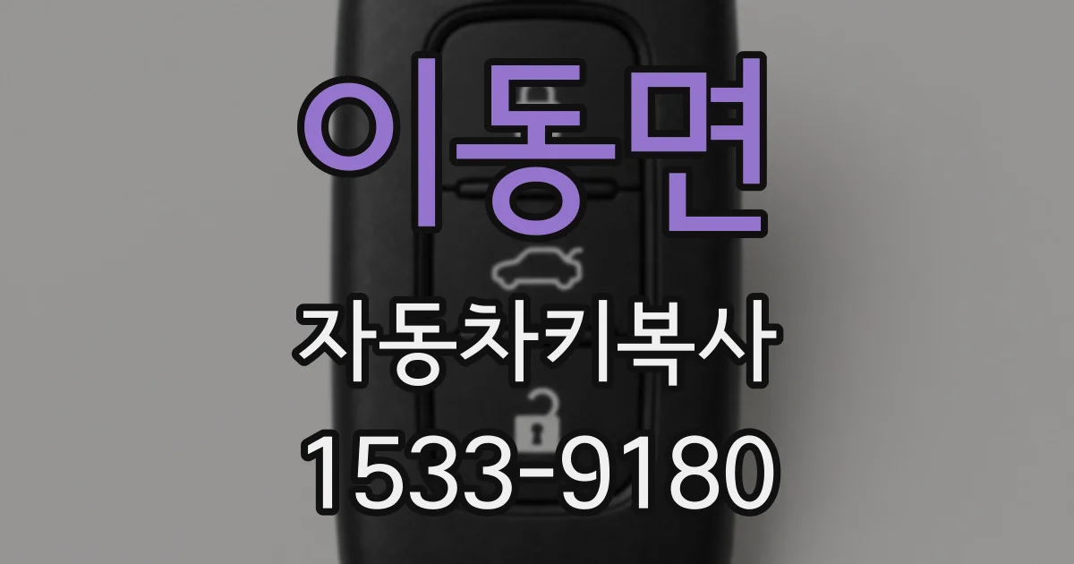 이동면 자동차키복사