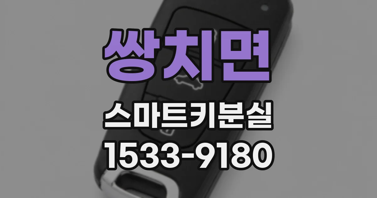 쌍치면 스마트키분실