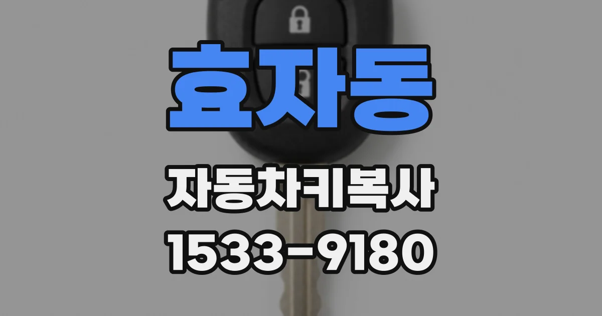 효자동 자동차키복사