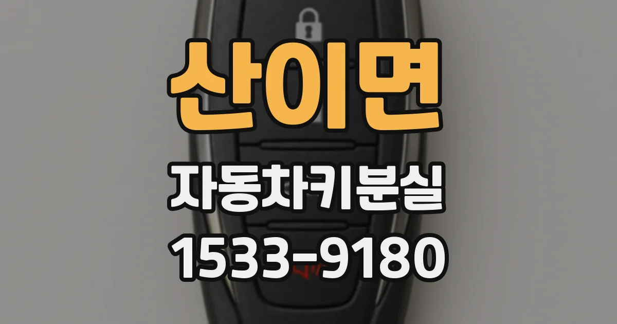 산이면 자동차키분실