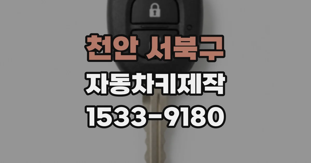 천안 서북구 자동차키제작