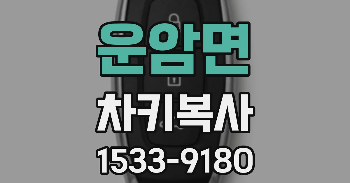 운암면 차키복사