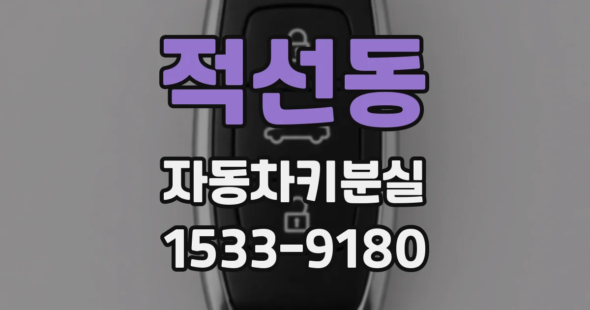 적선동 자동차키분실