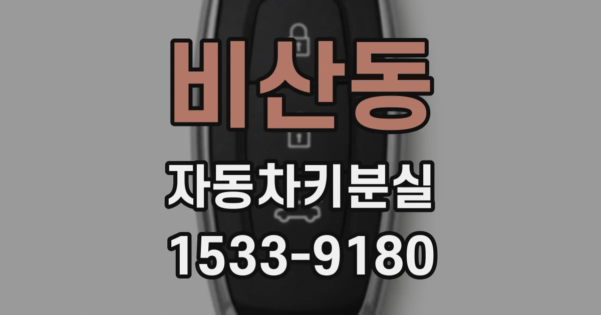비산동 자동차키분실
