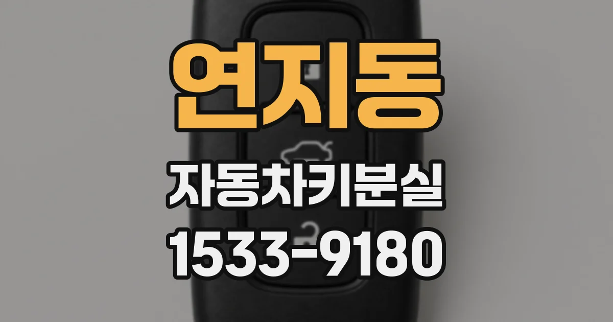 연지동 자동차키분실