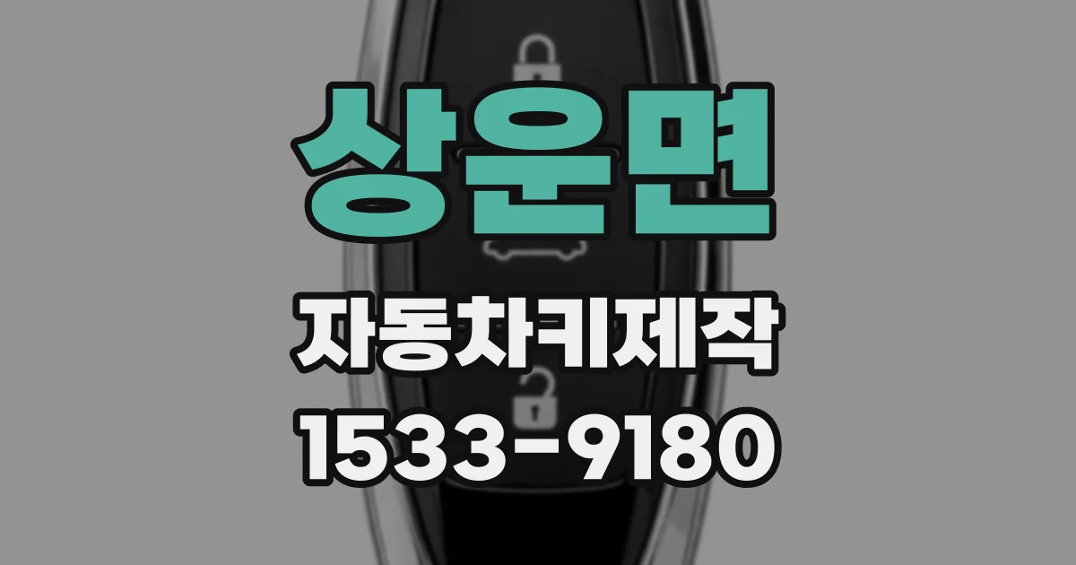 상운면 자동차키제작