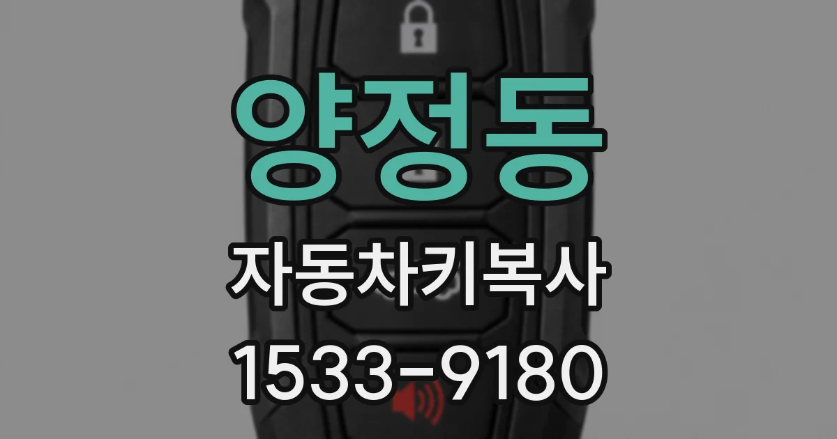 양정동 자동차키복사