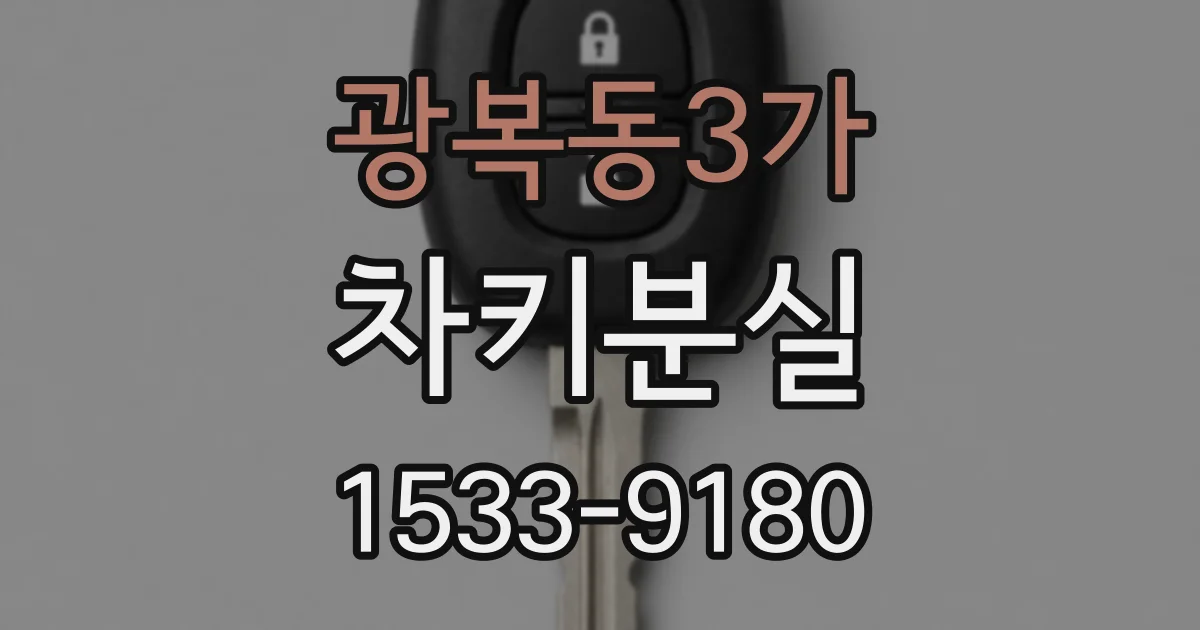 광복동3가 차키분실